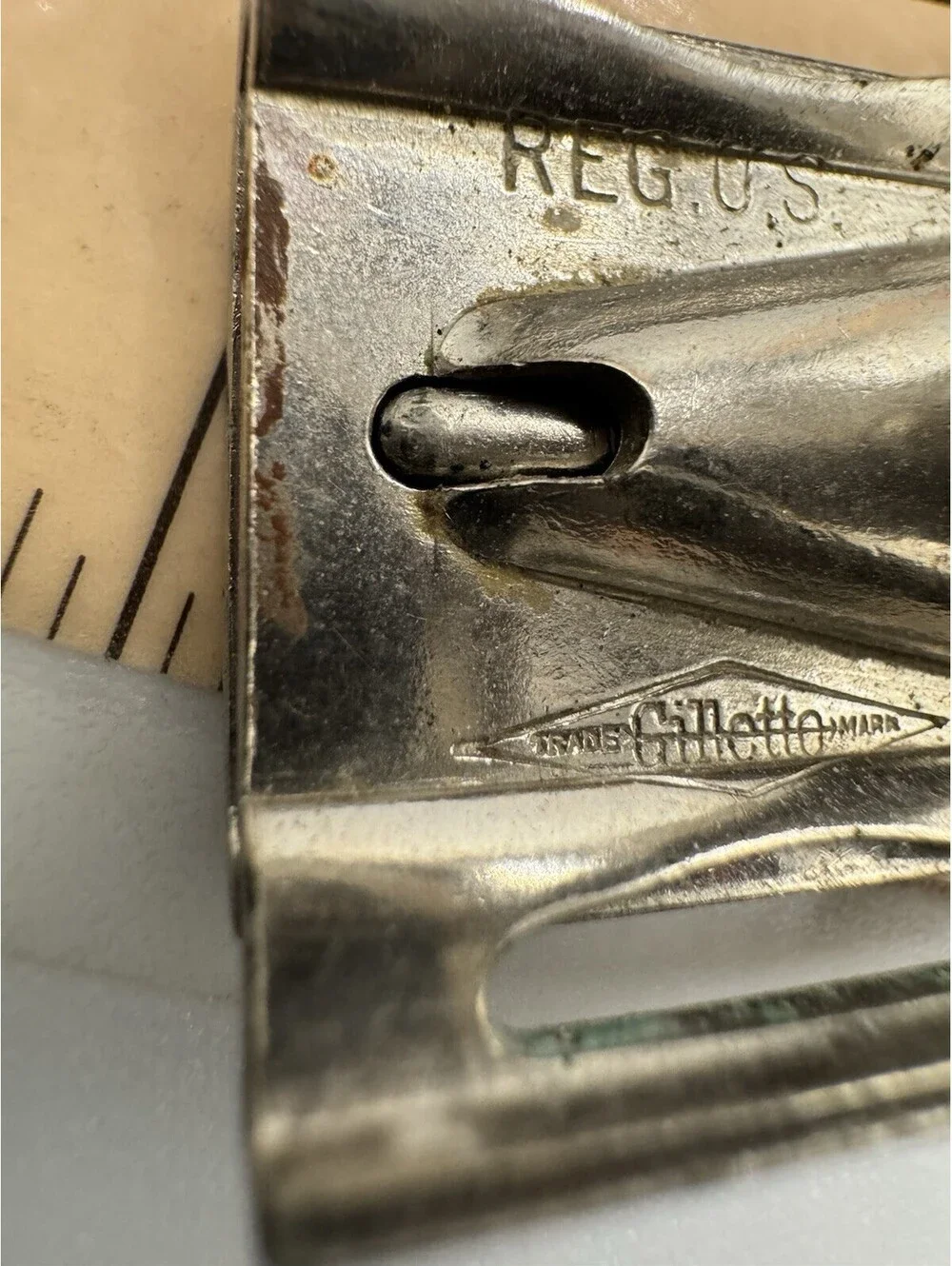 Vintage Gillette Fat Handle Tech Safety Razor Made in USA Double Edge DE Razor